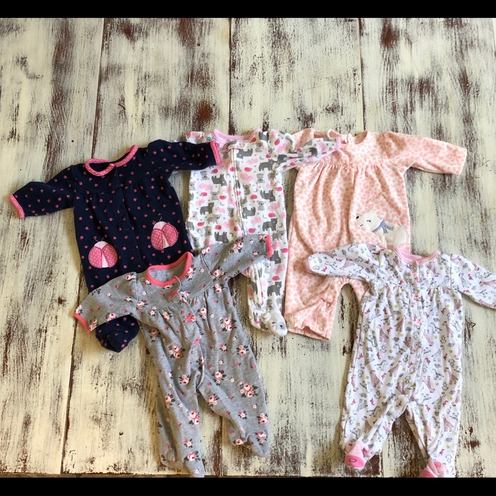 Bundle of baby sleeper/pajamas